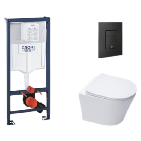 Závěsný wc set do lehkých stěn / předstěnová montáž Swiss Aqua Technologies Infinitio SIKOGRSIN1 GROHE