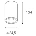 LED2 1150533D TUBUS B, B DIM 9 3000K STROPNÍ ČERNÉ