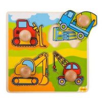 Bigjigs Toys Vkládací puzzle stavební stroje