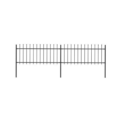 Zahradní plot s hroty ocelový 3,4×0,8 m černý 277603 SHUMEE
