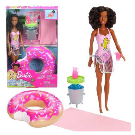 Mattel barbie panenka brunetka a párty u bazénu, ght21