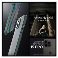 Pouzdro Spigen Ultra Hybrid pro iPhone 15 Pro - tmavě zelené