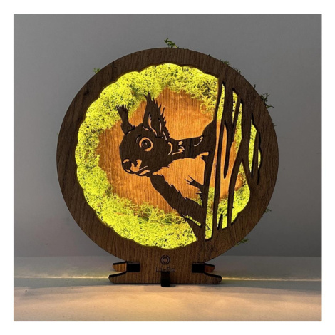 Li-Go 23625/DUB2 - LED Stmívatelná stolní dekorace LED/12W/230V 20x22 cm dub 23625/DUB2