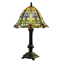 Clayre&Eef Květinová stolní lampa Eleanor v Tiffany stylu