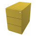 BISLEY Pojízdný kontejner Note™, se 3 univerzálními zásuvkami, v x š x h 495 x 300 x 565 mm, s ú