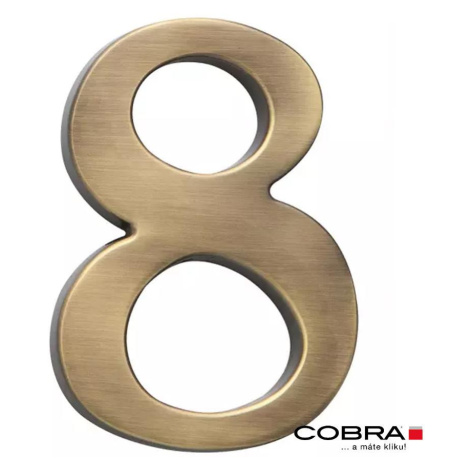 Cislo 3D bronz cesany 8 Cobra