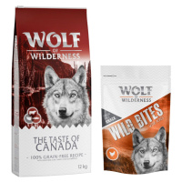 Wolf of Wilderness granule 12 kg + snack 180g zdarma! - 