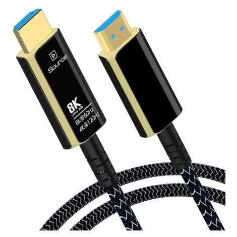 PremiumCord Ultra High Speed HDMI 2.1 optický fiber kabel 8K@60Hz,zlacené 5m