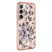 Guess GUHCS23SHCFWSP hard silikonové pouzdro Samsung Galaxy S23 5G pink Flower Collection