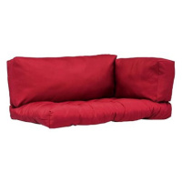 SHUMEE Podušky na paletový nábytek 3 ks, 10 × 58 × 103 cm, červená