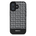 DKNY PU Leather Repeat Pattern Bottom Stripe MagSafe Zadní Kryt pro iPhone 16 Plus Black