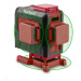 FORTUM 4780216 3D křížový samonivelační laser se zeleným paprskem