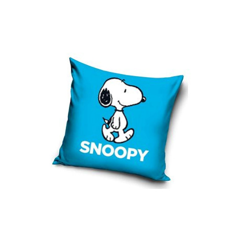Carbotex Povlak na polštářek Snoopy blue 40 × 40 cm