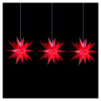 STERNTALER LED světelný řetěz 3 mini hvězdy venkovní červená