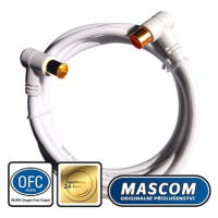 Mascom anténní kabel 7274-015, úhlové IEC konektory 1,5m