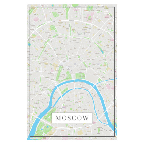 Mapa Moscow color, (26.7 x 40 cm)