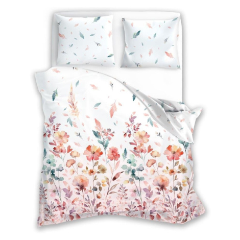 Faro Bavlněné povlečení MILAGRO VERDE 001 220x200 cm + 2x 70x80 cm bílé