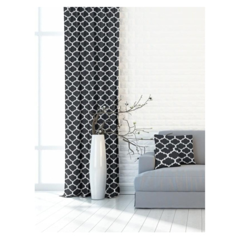 Forbyt, Závěs dekorační nebo látka, OXY Ornament, tmavě šedý, 150 cm