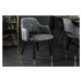 LuxD Designová židle Laney šedozelený samet