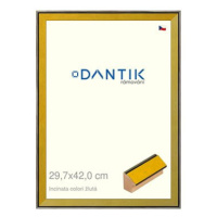 DANTIK rámeček 29,7 × 42, INCLINATA colori žlutý plexi čiré