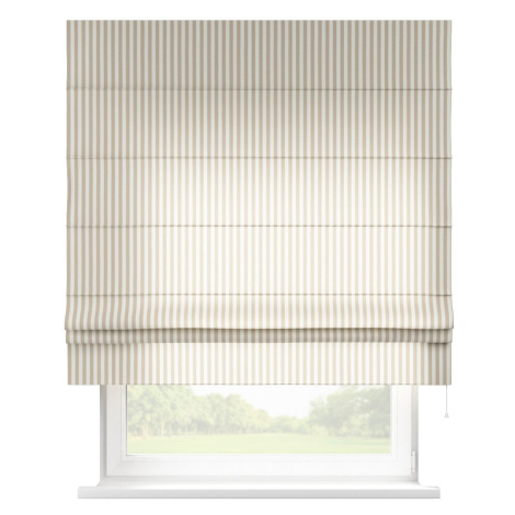Dekoria Římská roleta Padva, béžová - bílá pruhy, Christmas, 136-07