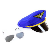 Rappa sada čepice pilot s brýlemi