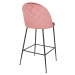 Barová židle LOESONNI růžová/černá