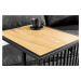 LuxD Designový odkládací stolek Haines 43 cm vzor divoký dub