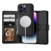 Knížkový obal na iPhone 14 PRO 6.1" Tech-Protect Wallet MagSafe Černý
