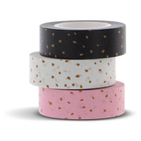 Filofax Washi pásky Confetti, 15 mm × 5 m, sada 3 ks