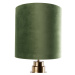 Tafellamp brons velours kap groen met goud 40 cm - Bruut