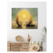 Obrazy na stěnu - Abstrakt - slunce nad jezerem Rozměr: 40x50 cm, Rámování: bez rámu a bez vypnu