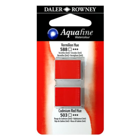Umělecká akvarelová barva Daler-Rowney Aquafine - dvojbalení - Rumělka/kadmium červené