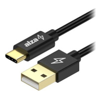 AlzaPower AluCore Charge USB-A to USB-C 2.0 1m černý
