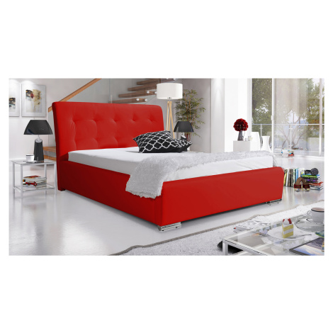 Eka Čalouněná postel Star - Eko-kůže 180x200 cm Barva látky Eko-kůže: Červená (10), Úložný prost