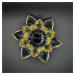 Křišťálové sklo - Lotosový květ Exclusive, Žlutá