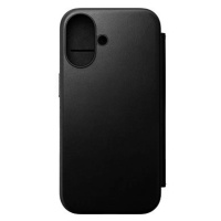 Nomad Modern Leather Folio Black iPhone 16