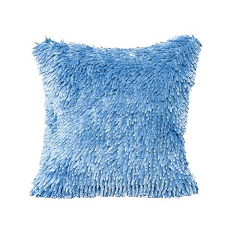 Eurofirany Dekorační povlak Shaggy 40 × 40 cm - světle modrý