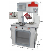 Barva Dětská dřevěná kuchyňka svítí led hořák trouba příslušenství Pl