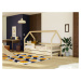 Benlemi Dětská dřevěná postel domeček SAFE 3v1 se zábranou a úložným šuplíkem Zvolte barvu: Svět
