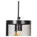Průmyslová závěsná lampa černá se 4 světly ze dřeva - Cage Robusto
