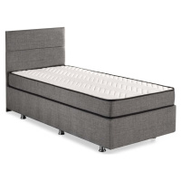 Šedá čalouněná jednolůžková postel s úložným prostorem 100x200 cm Silver – Kalune Design
