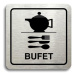 Accept Piktogram "bufet" (80 × 80 mm) (stříbrná tabulka - černý tisk)