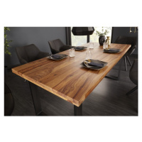 Estila Industriální moderní jídelní stůl Steele Craft z masivního palisandrového dřeva s kovovým