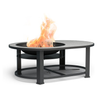 Blumfeldt Merano Circolo L, ohniště 3 v 1, s funkcí grilu, lze použít jako stůl, 122 x 87 cm