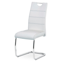 Jídelní židle SUESOR, bílá/chrom