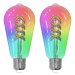 LUUMR LUUMR Smart LED žárovky sada 2 E27 ST64 4W RGB čiré Tuya
