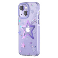 Kingxbar Heart Star Series pouzdro na iPhone 14 Plus fialové hvězdné pouzdro