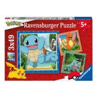 Puzzle dětské Vypusťte Pokémony 3x49 dílků
