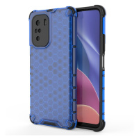 Honeycomb pancéřové pouzdro se silikonovým rámem pro Xiaomi Poco F3 / Mi 11i blue